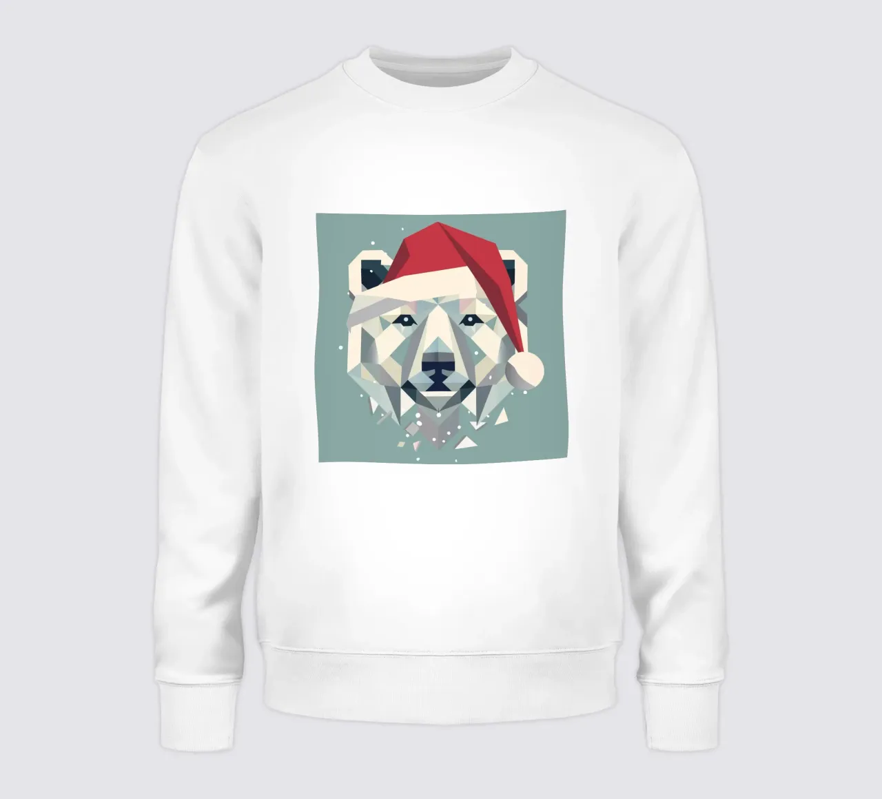Allegro orso polare natalizio con cappello da Babbo Natale felpa da namosh