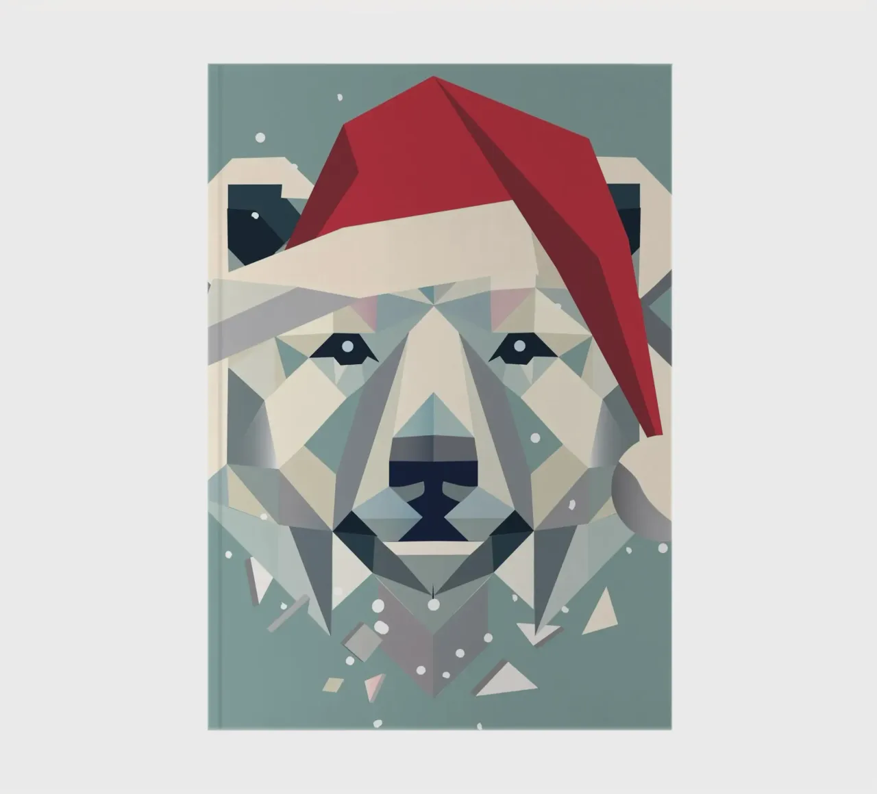 Allegro orso polare natalizio con cappello da Babbo Natale diario da namosh