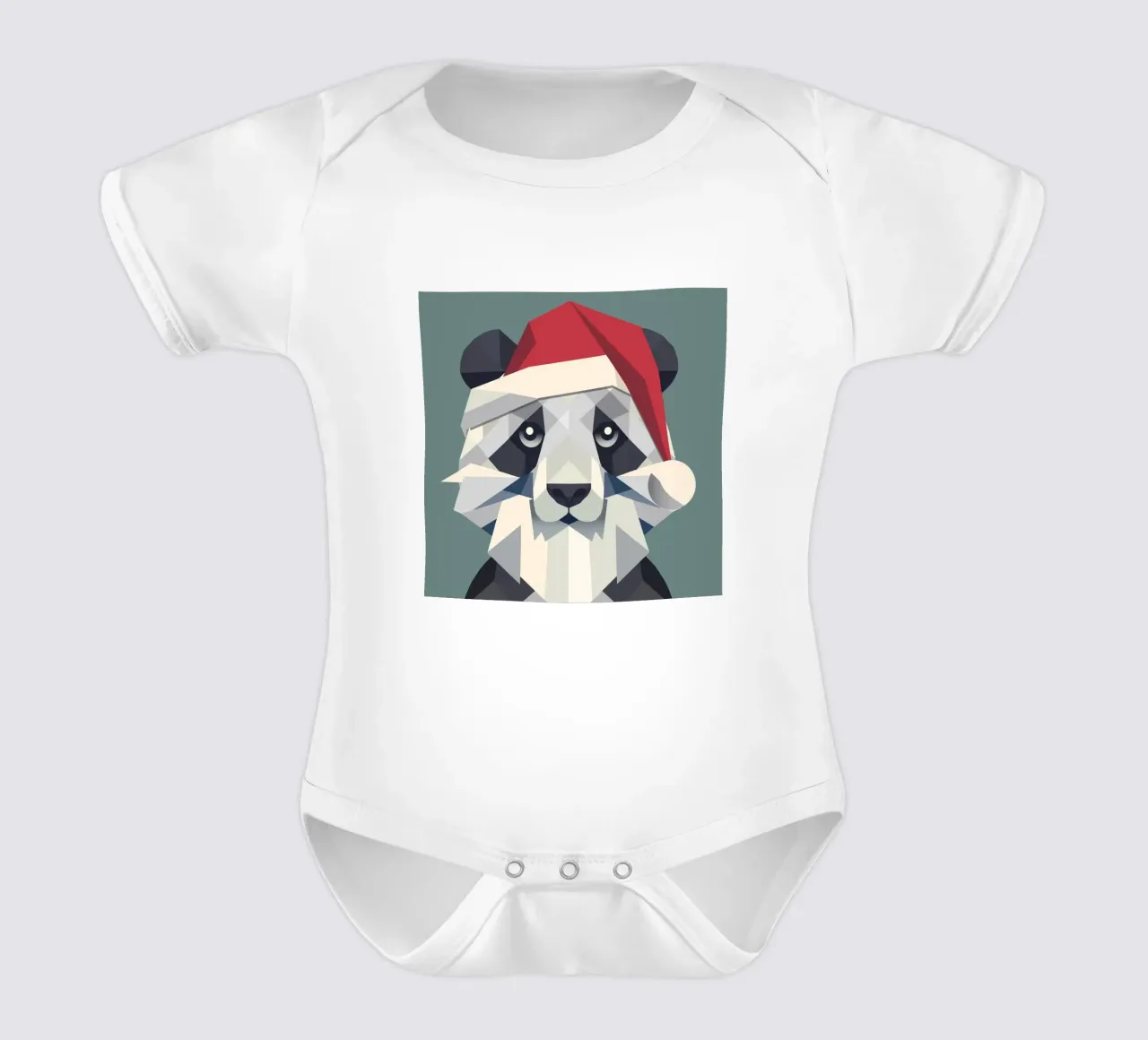 Allegro panda natalizio in stile moderno body neonato maniche corte da namosh