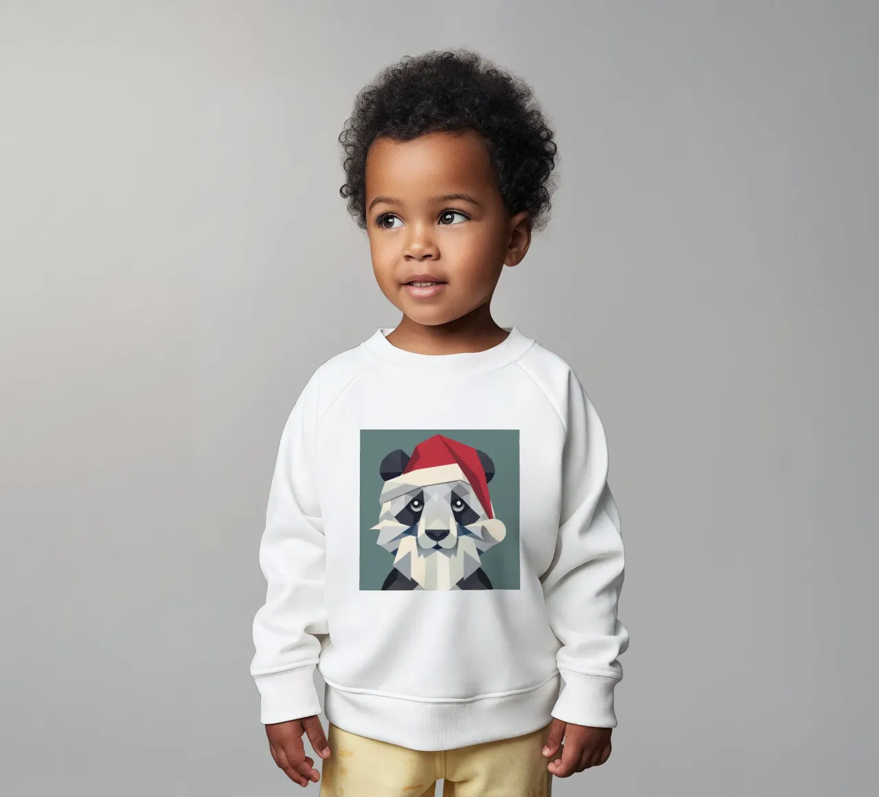 Allegro panda natalizio in stile moderno felpa neonato da namosh