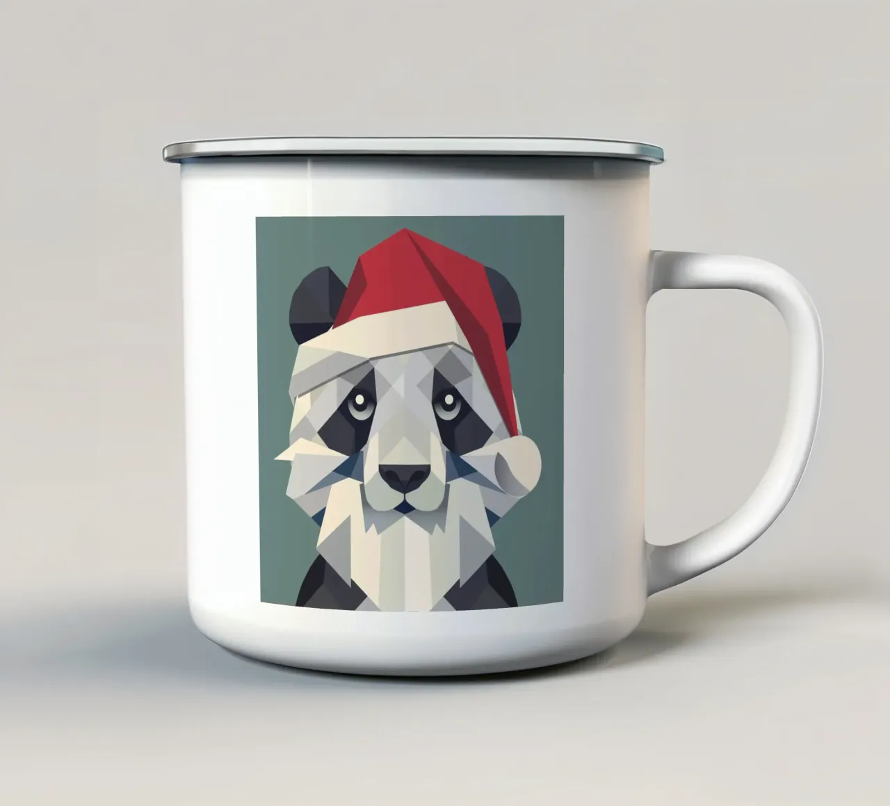 Allegro panda natalizio in stile moderno tazza in smalto da namosh