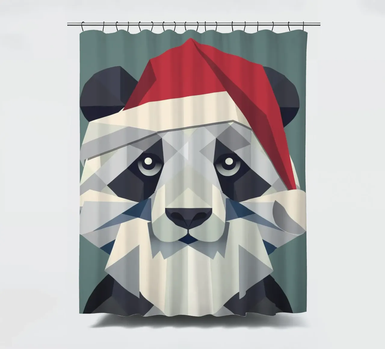 Allegro panda natalizio in stile moderno tenda da doccia da namosh