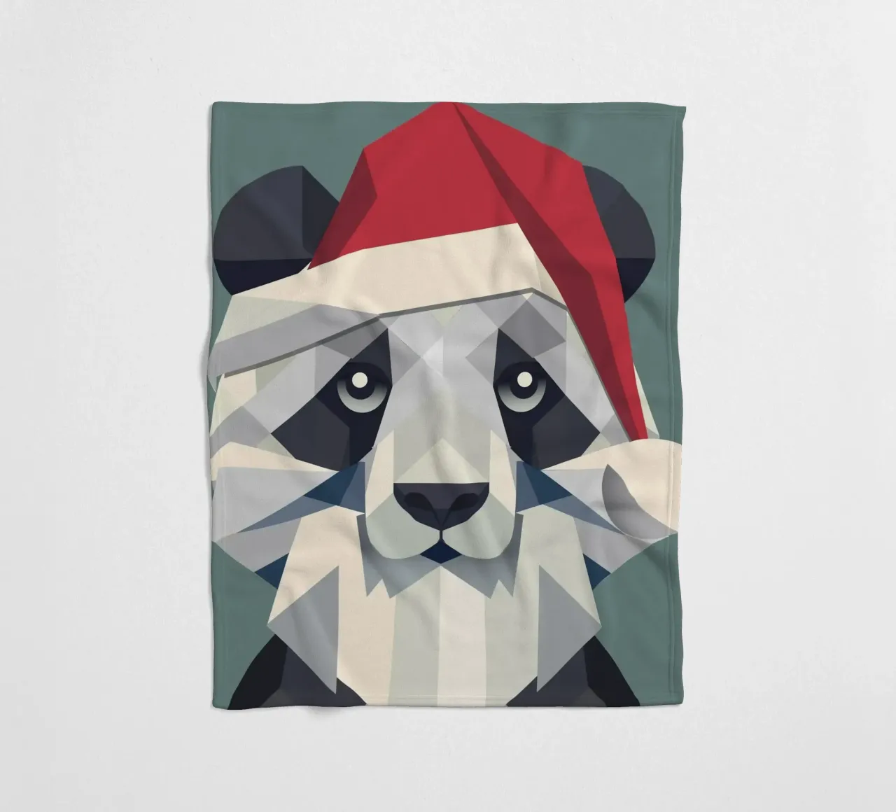 Allegro panda natalizio in stile moderno coperta in pile da namosh