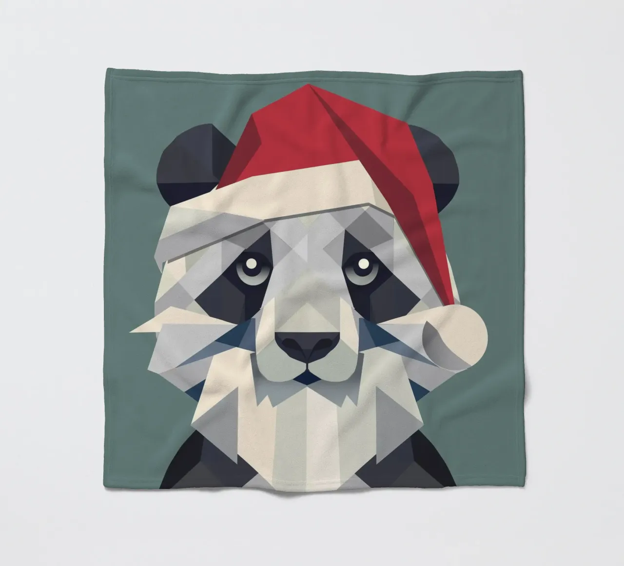 Allegro panda natalizio in stile moderno coperta in pile da namosh