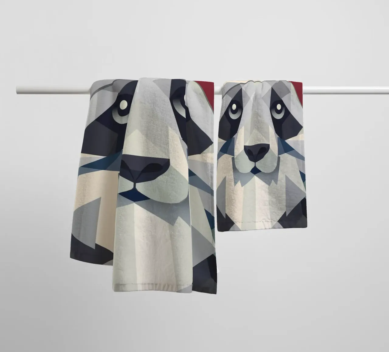 Allegro panda natalizio in stile moderno asciugamano da bagno da namosh