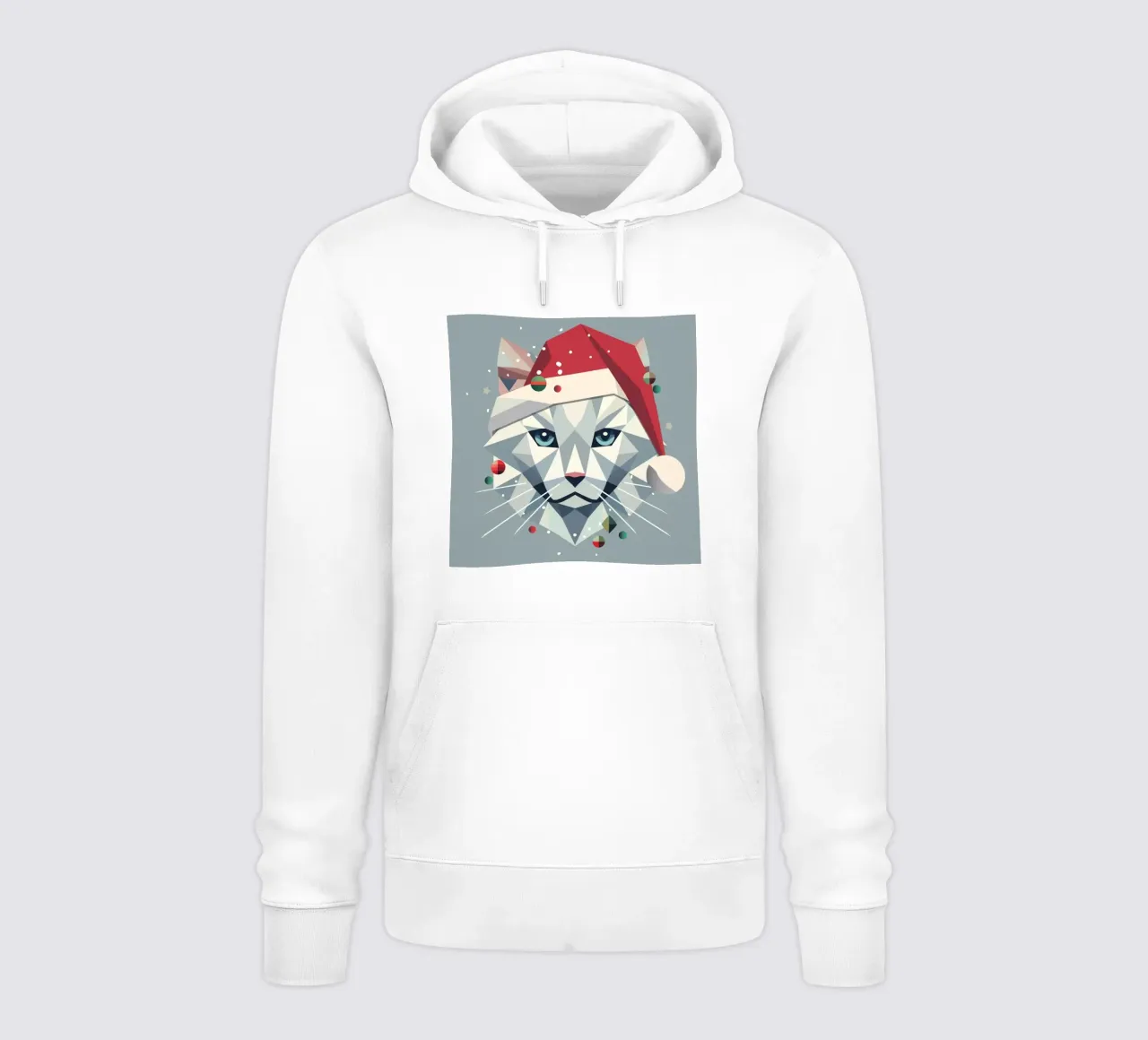 Art félin de Noël dans un style géométrique moderne sweat à capuche de namosh