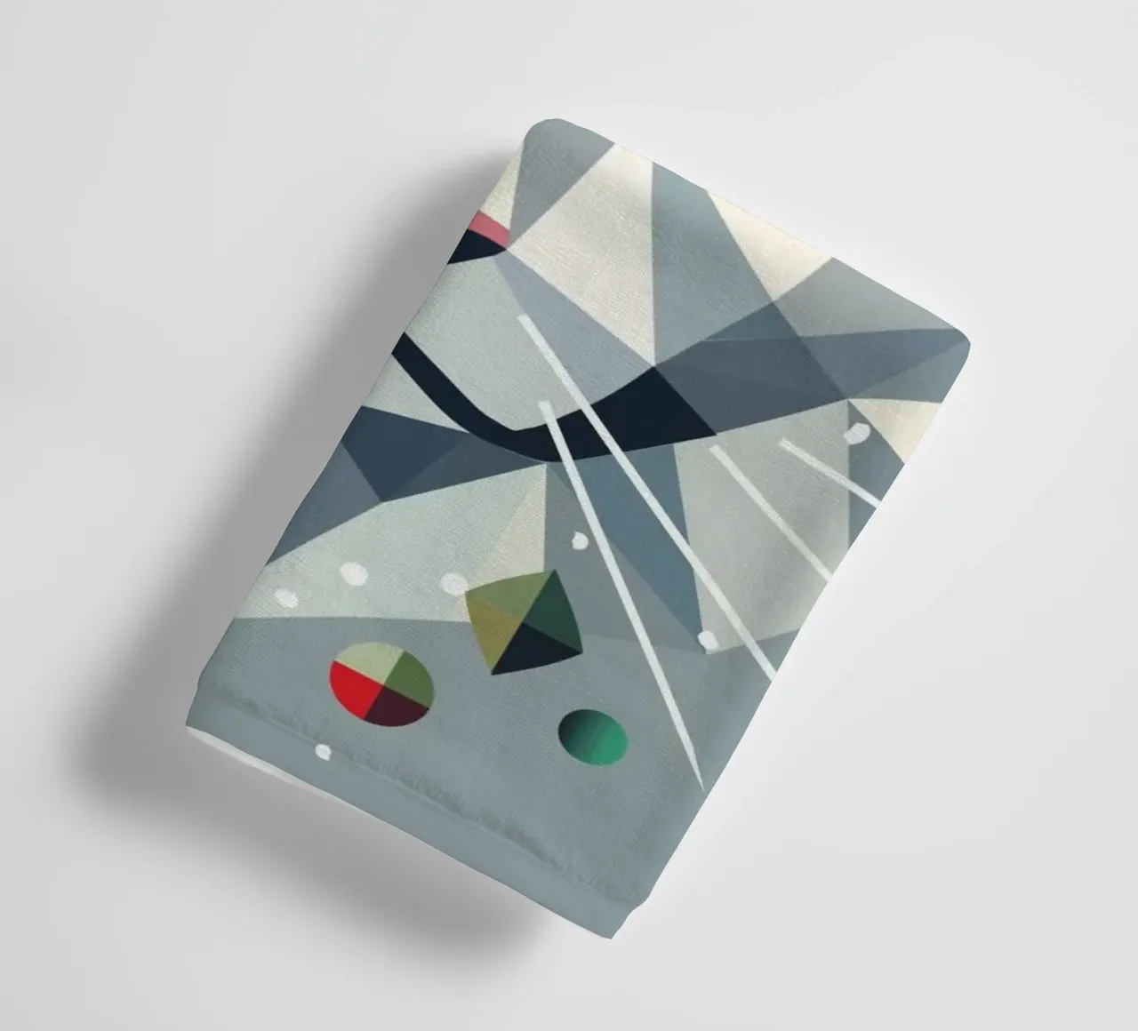 Christmas cat art in a modern geometric style towel by namosh