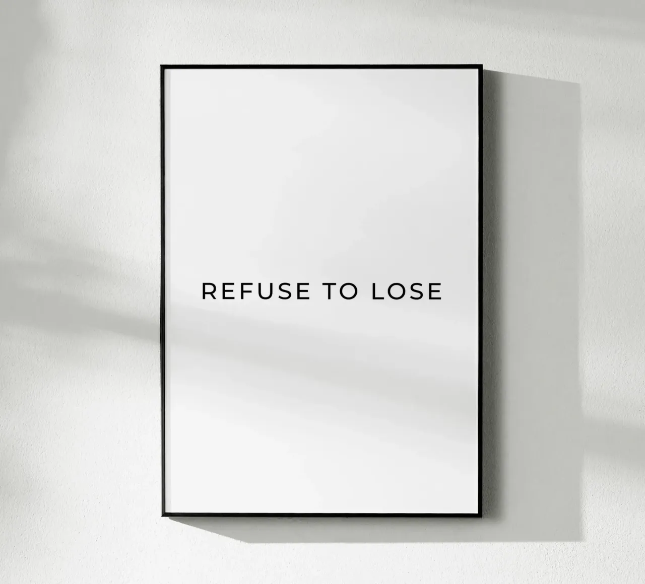 Refuser de perdre plexiglas de Paigaam Studio