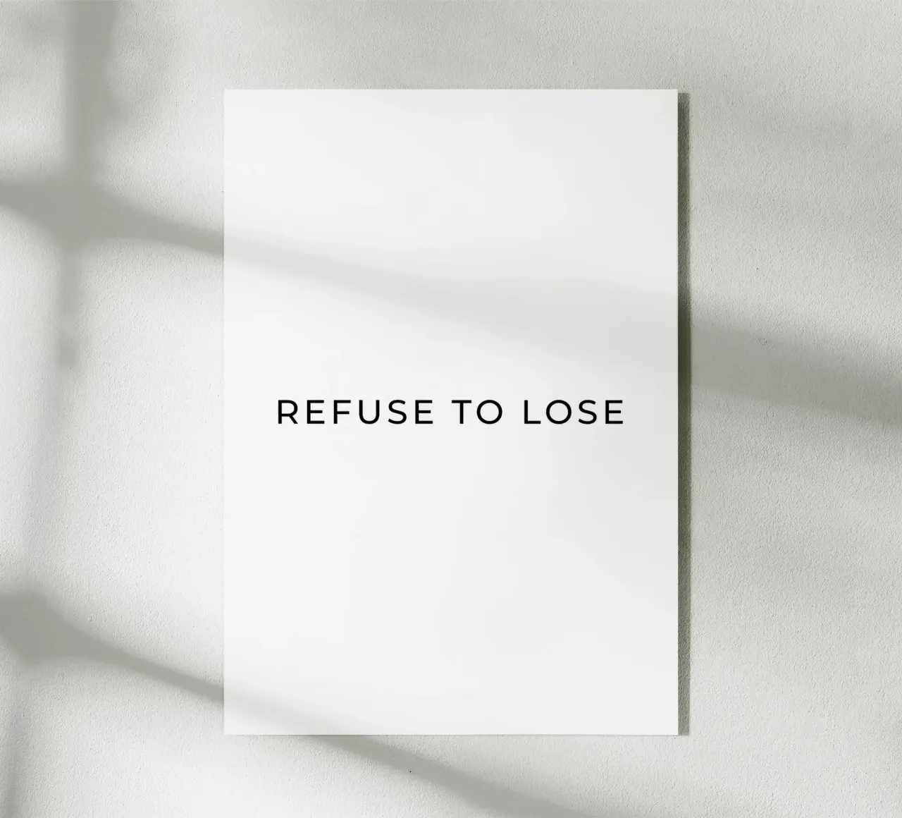 Refuser de perdre plexiglas de Paigaam Studio