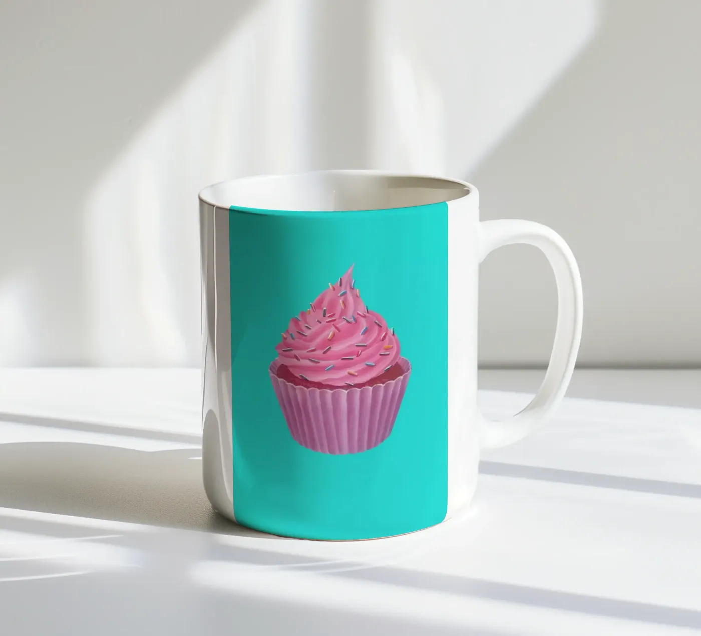 Cupcake ceramic mug by Maria Vdovichenko