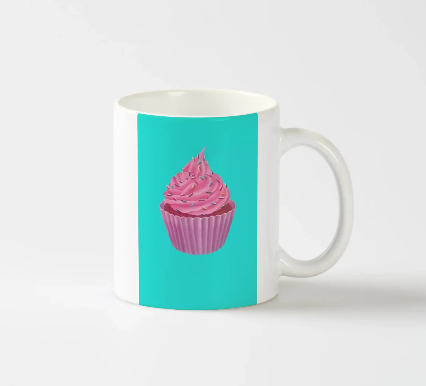 Cupcake ceramic mug by Maria Vdovichenko
