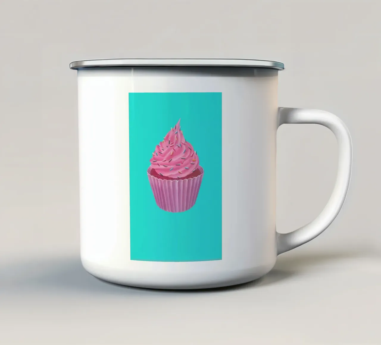 Cupcake tazza in smalto da Maria Vdovichenko