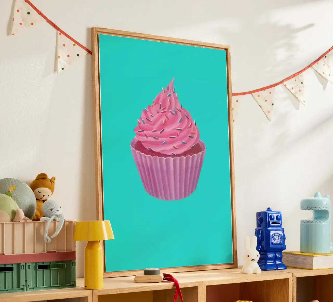 Cupcake acrylic glass by Maria Vdovichenko