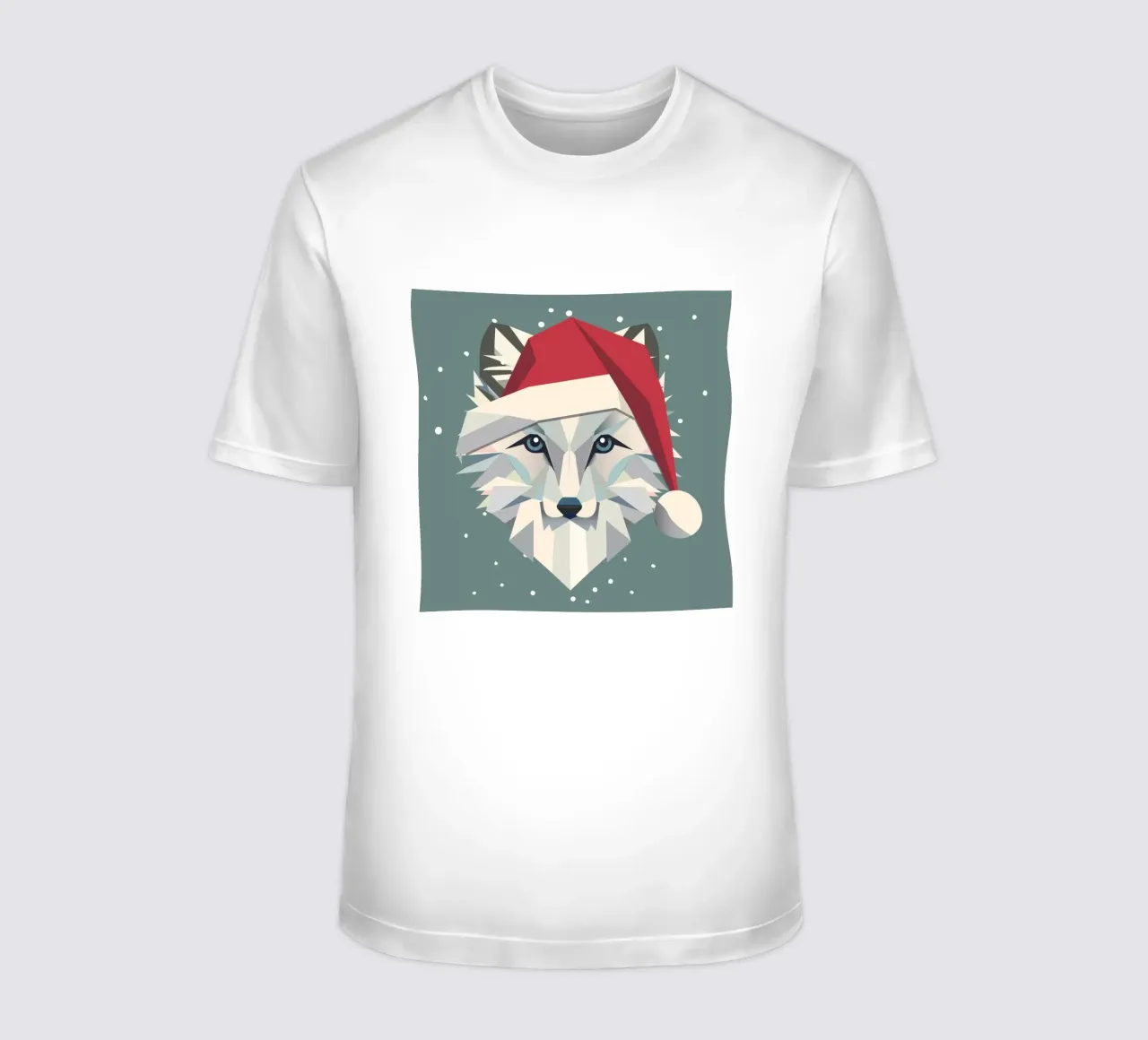 Allegra volpe polare in un festoso design natalizio t-shirt da namosh