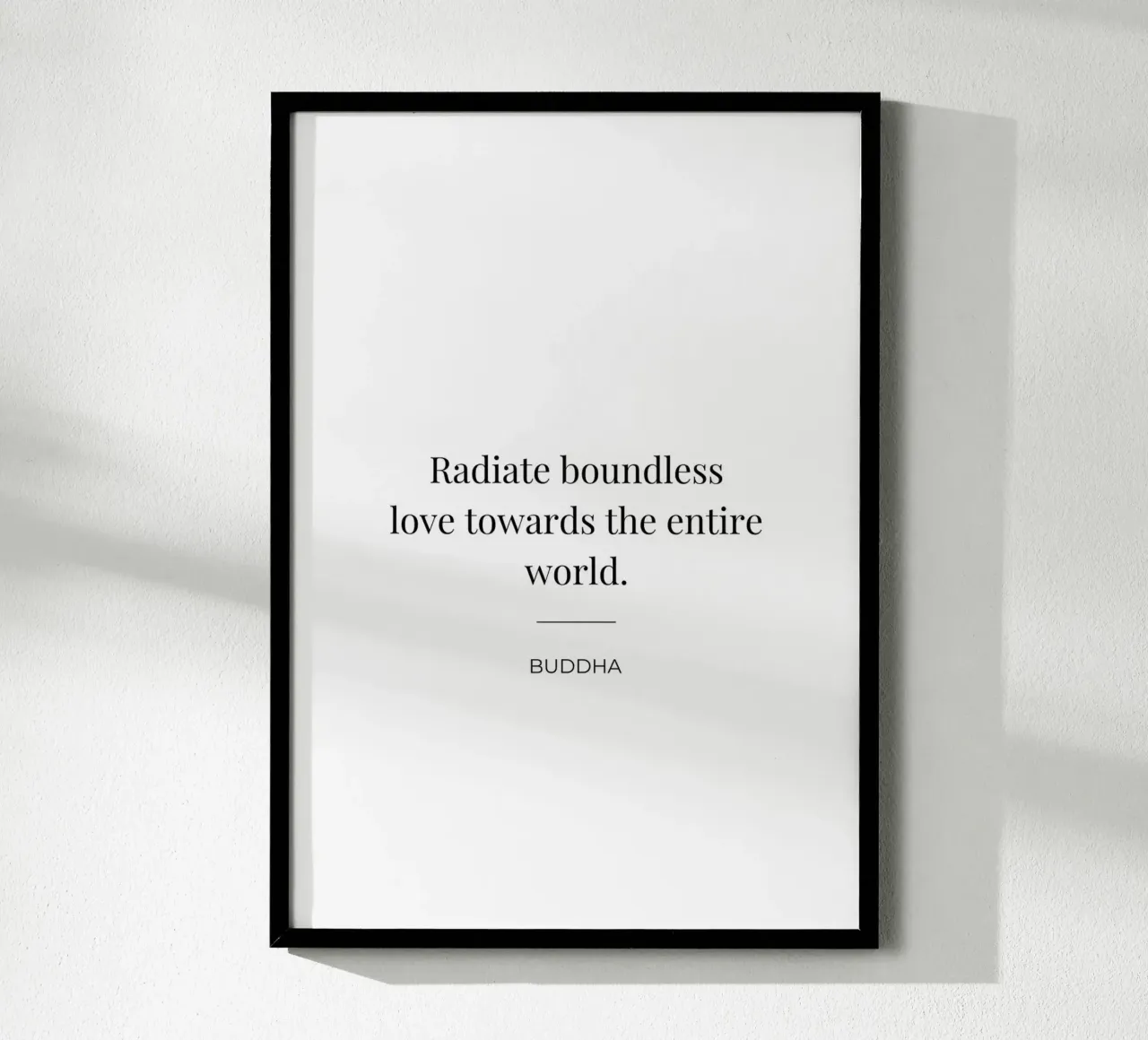 Strahlen Sie grenzenlose Liebe aus Zitat Poster mit Holzrahmen von Paigaam Studio