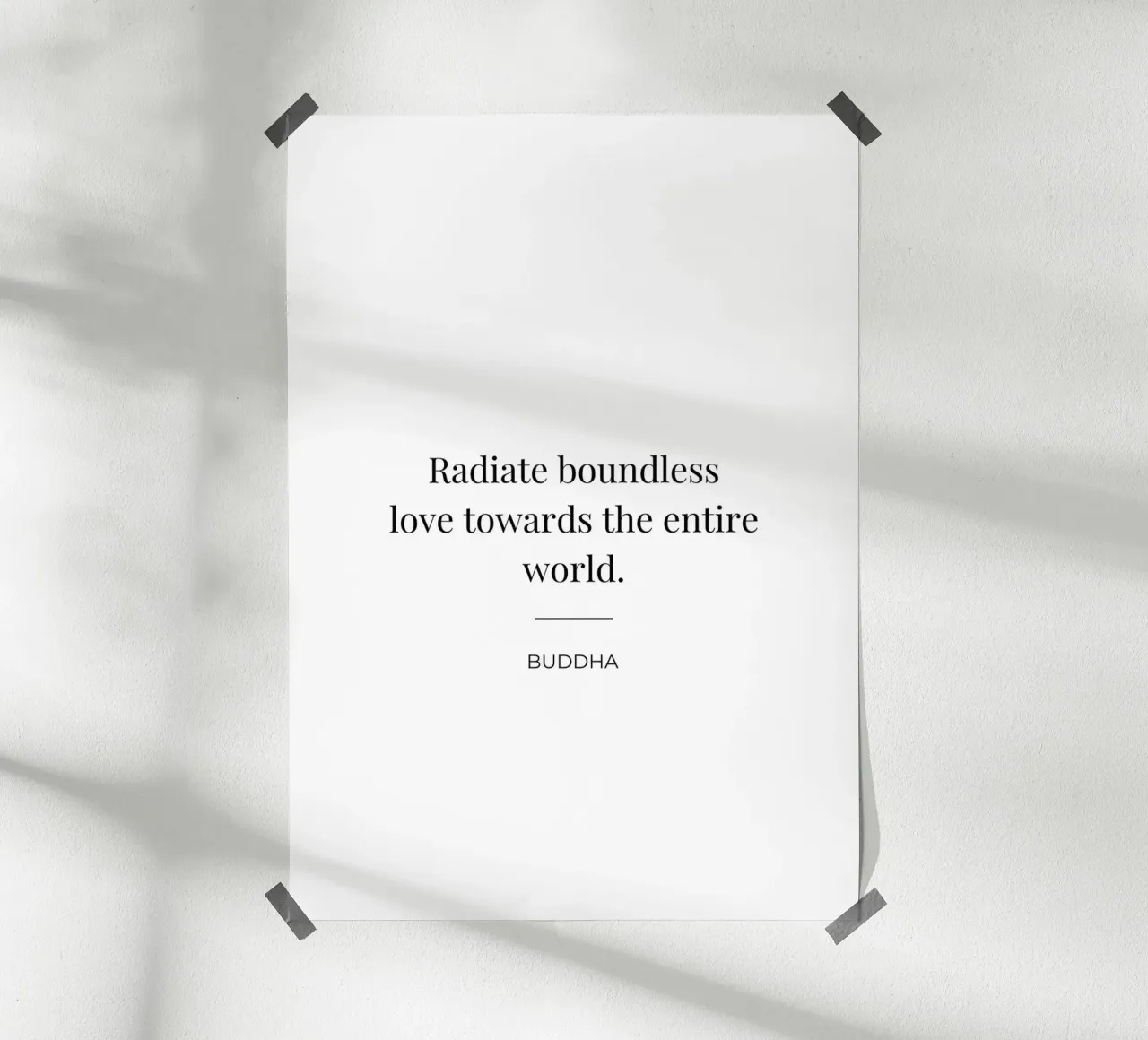 Strahlen Sie grenzenlose Liebe aus Zitat Poster mit Holzrahmen von Paigaam Studio
