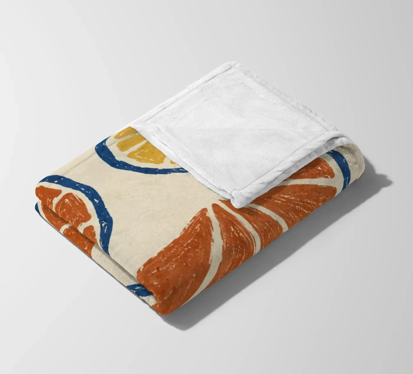Rustic citrus block print pattern Fleecedecke von Dayitakshara