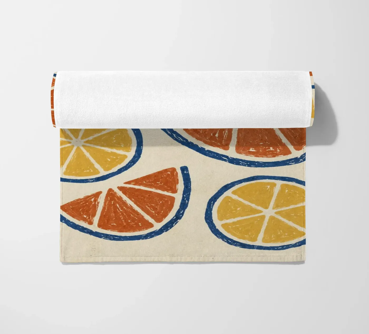 Rustic citrus block print pattern telo mare da Dayitakshara