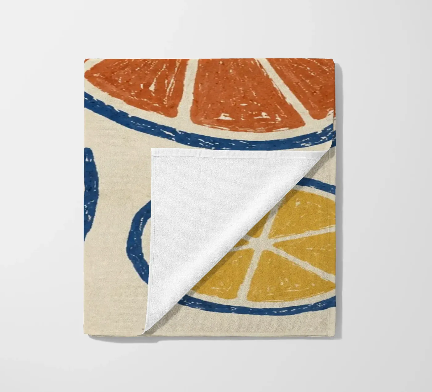 Rustic citrus block print pattern telo mare da Dayitakshara