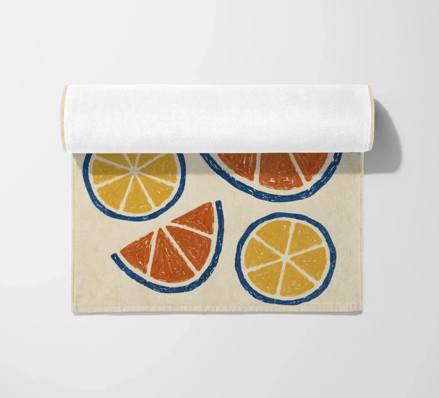 Rustic citrus block print pattern telo mare da Dayitakshara