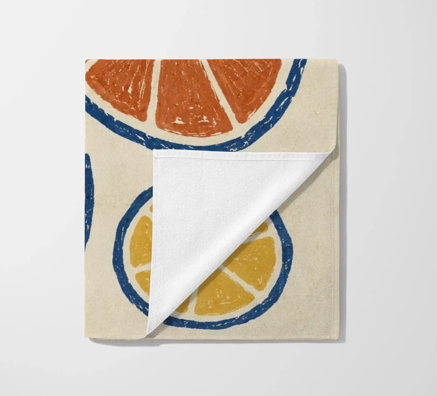 Rustic citrus block print pattern telo mare da Dayitakshara
