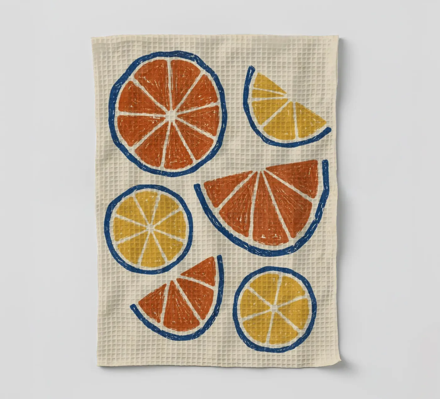 Rustic citrus block print pattern torchon de Dayitakshara