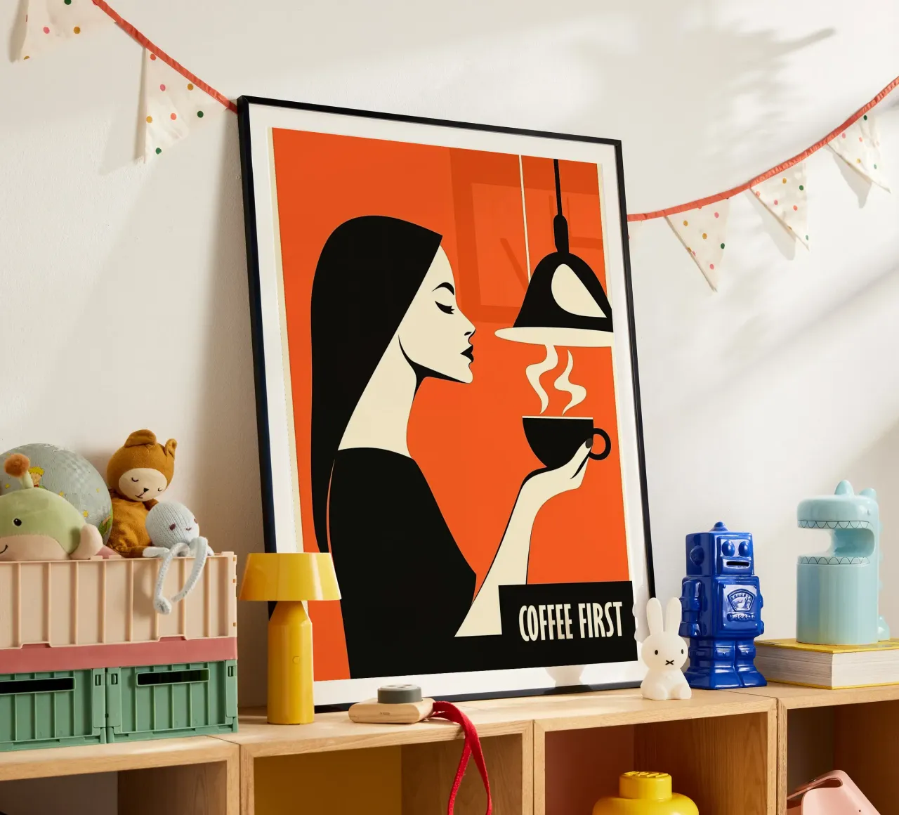Prima il caffè - Motivo decorativo per la cucina del caffè carta hahnemühle da Autofocus