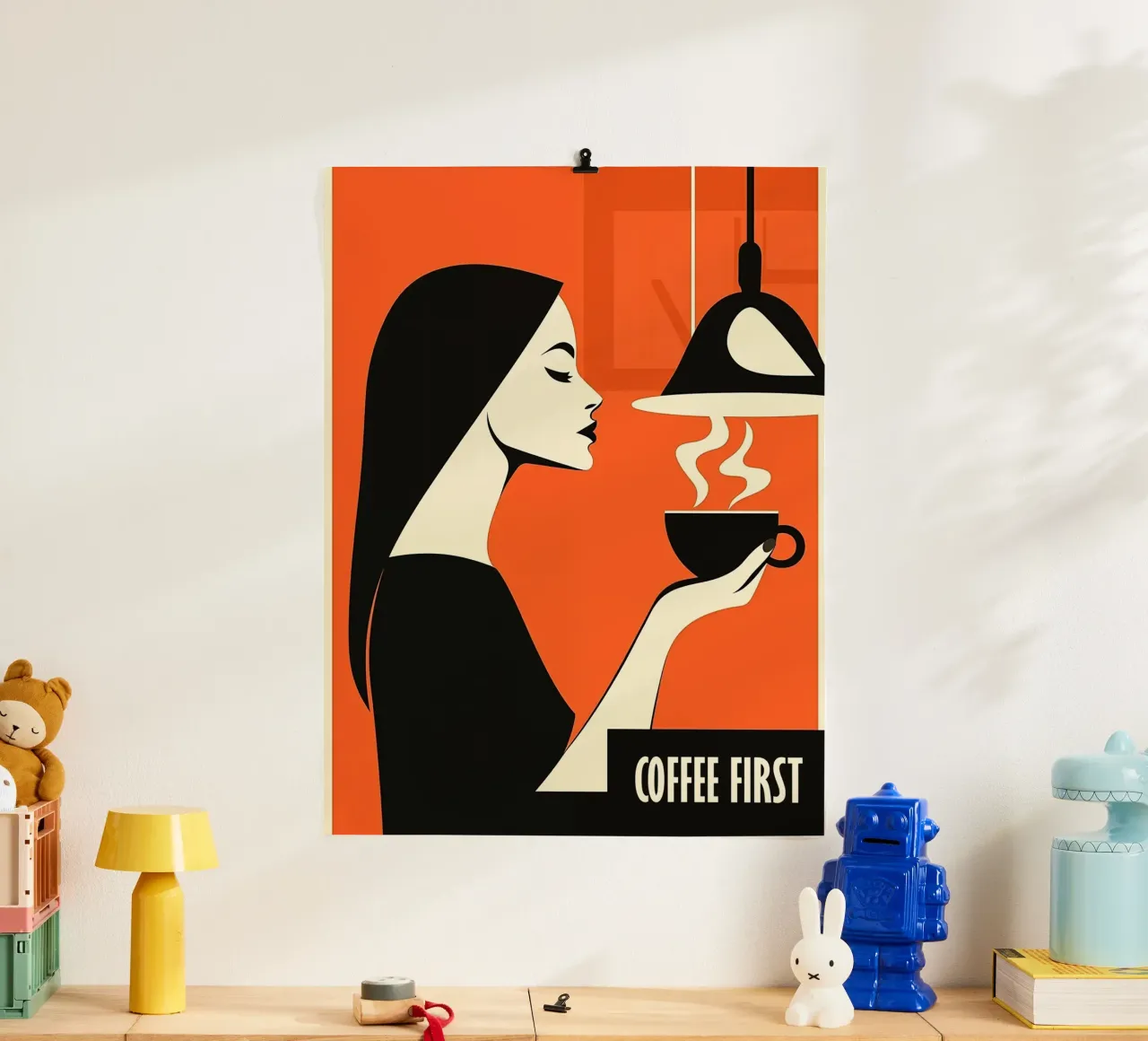 Prima il caffè - Motivo decorativo per la cucina del caffè carta hahnemühle da Autofocus