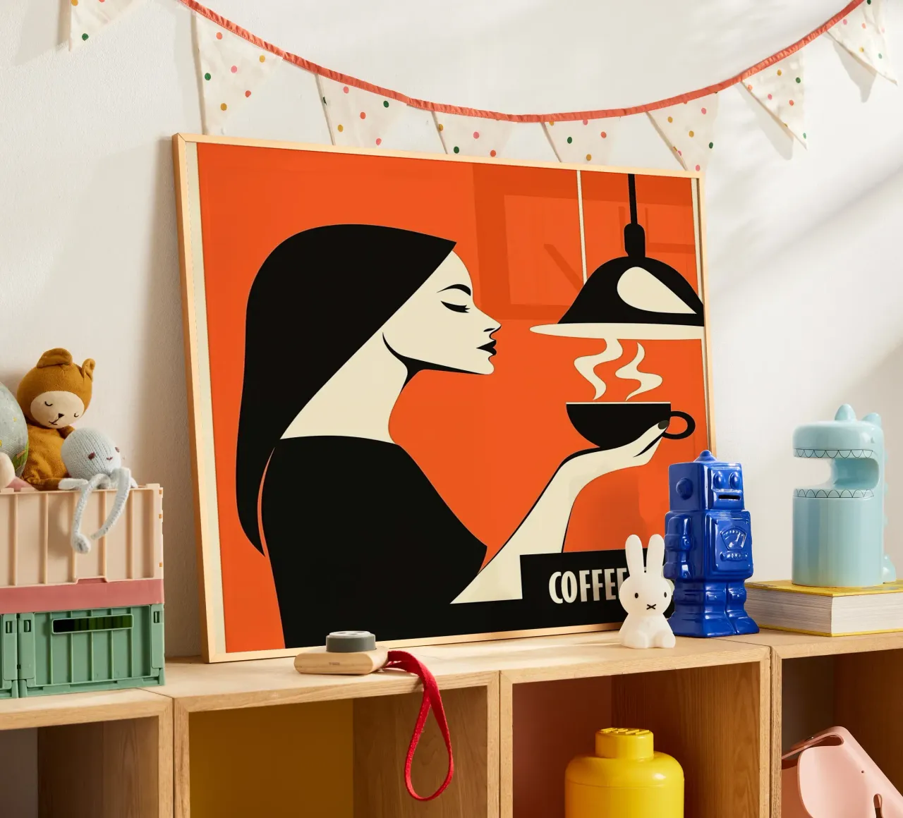 Prima il caffè - Motivo decorativo per la cucina del caffè carta hahnemühle da Autofocus