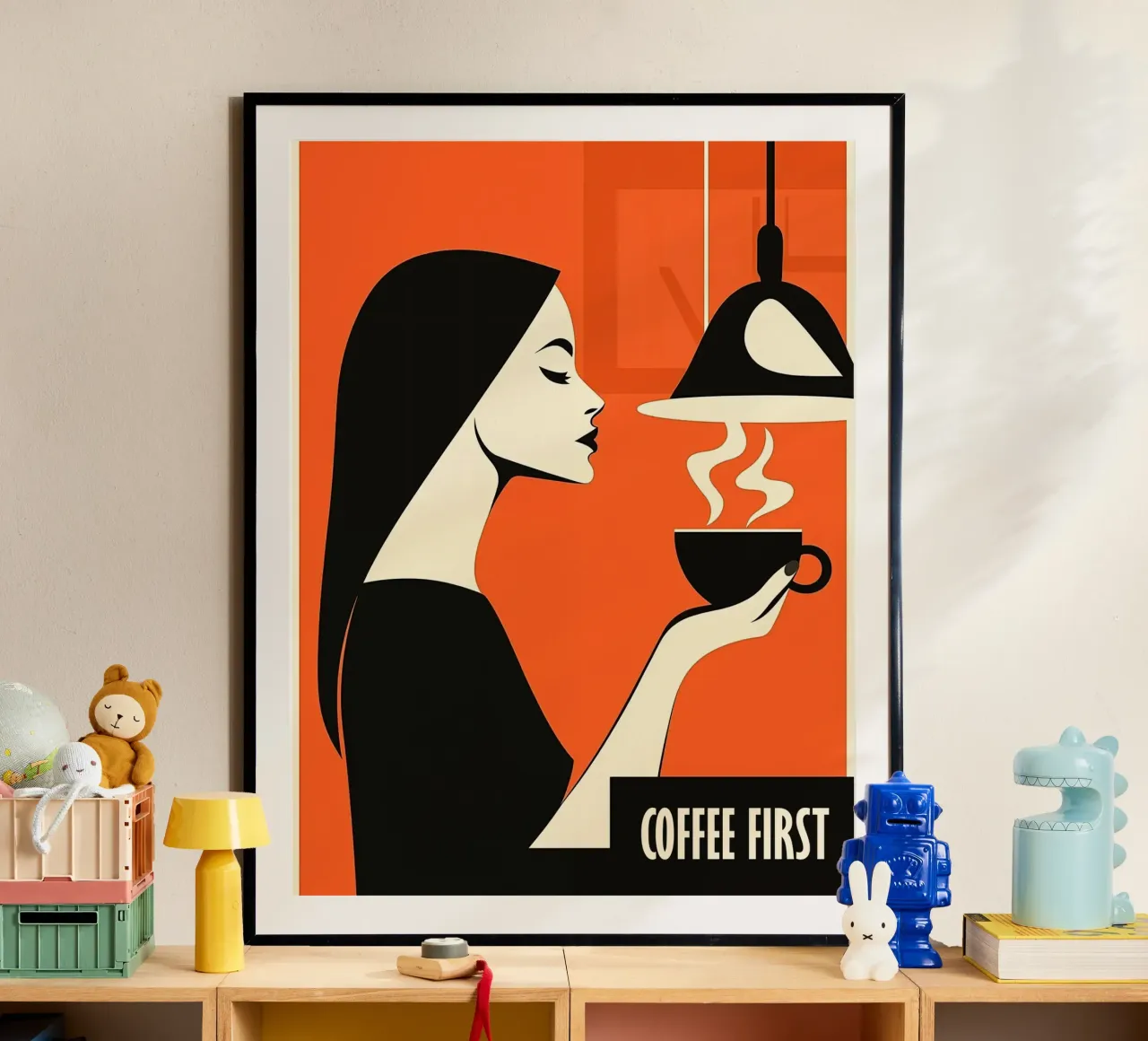Prima il caffè - Motivo decorativo per la cucina del caffè carta hahnemühle da Autofocus