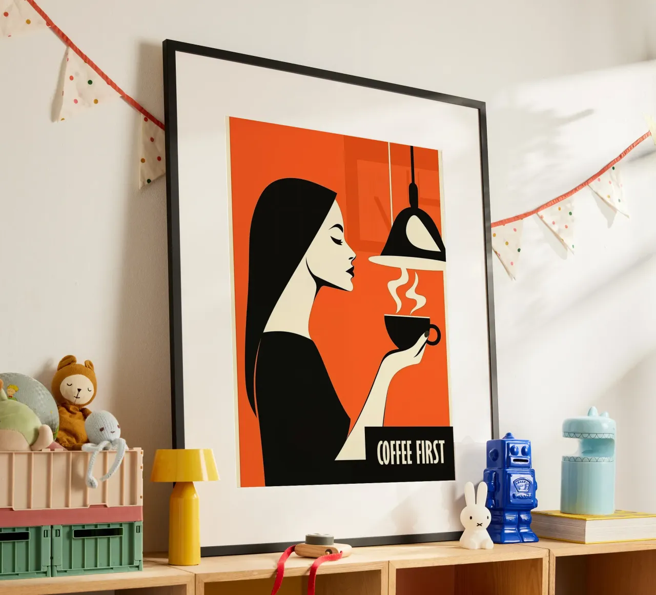 Prima il caffè - Motivo decorativo per la cucina del caffè carta hahnemühle da Autofocus