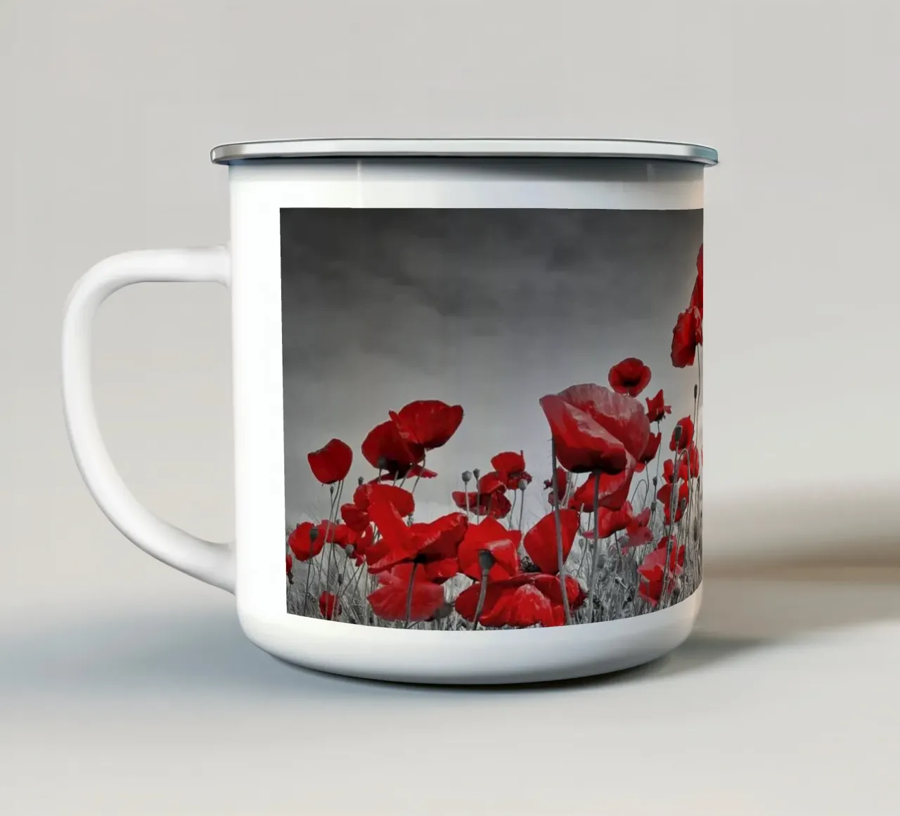 Idilliaco campo di papaveri | colourkey tazza in smalto da Melanie Viola