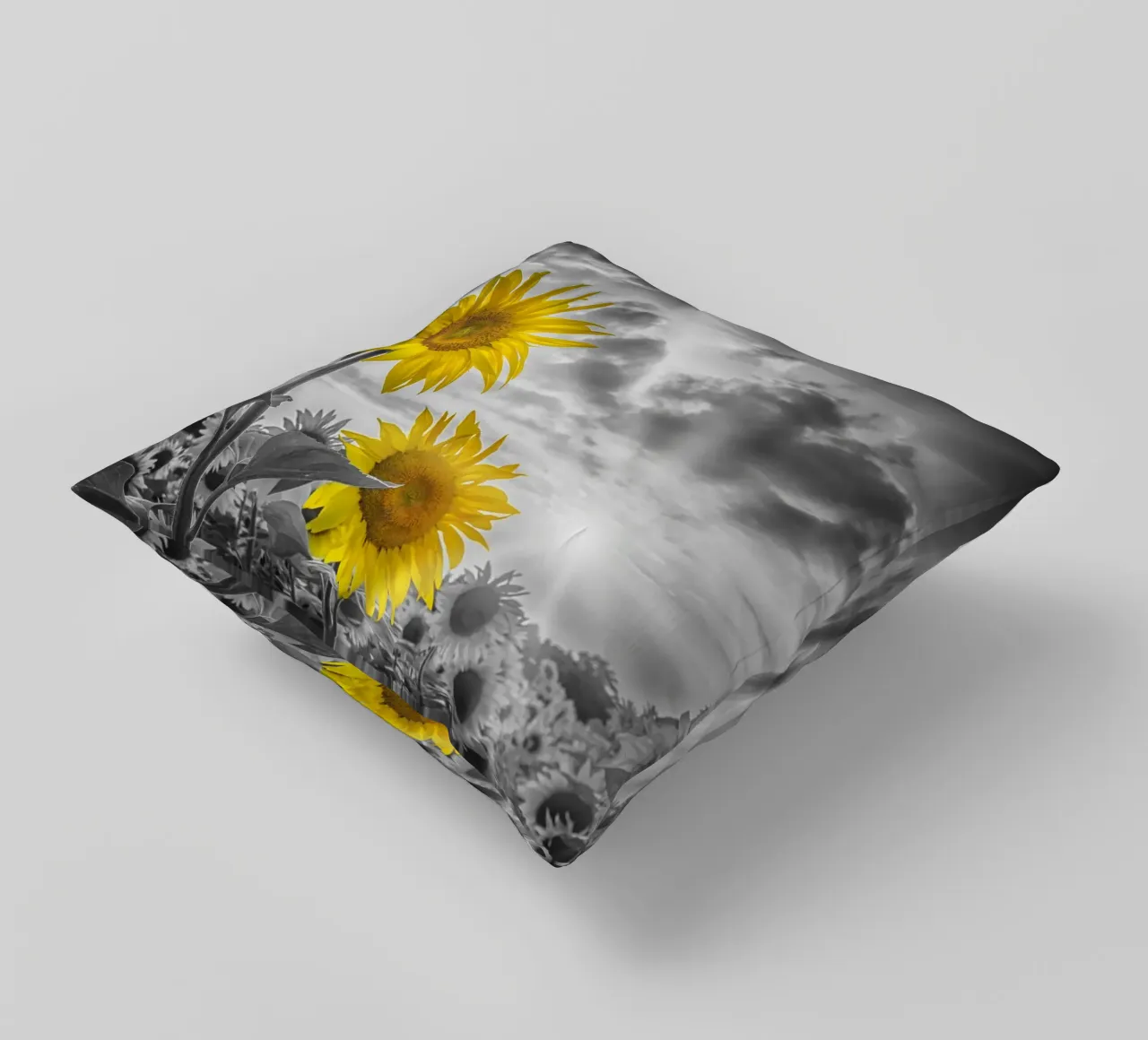 Due girasoli a fuoco cuscino da Melanie Viola
