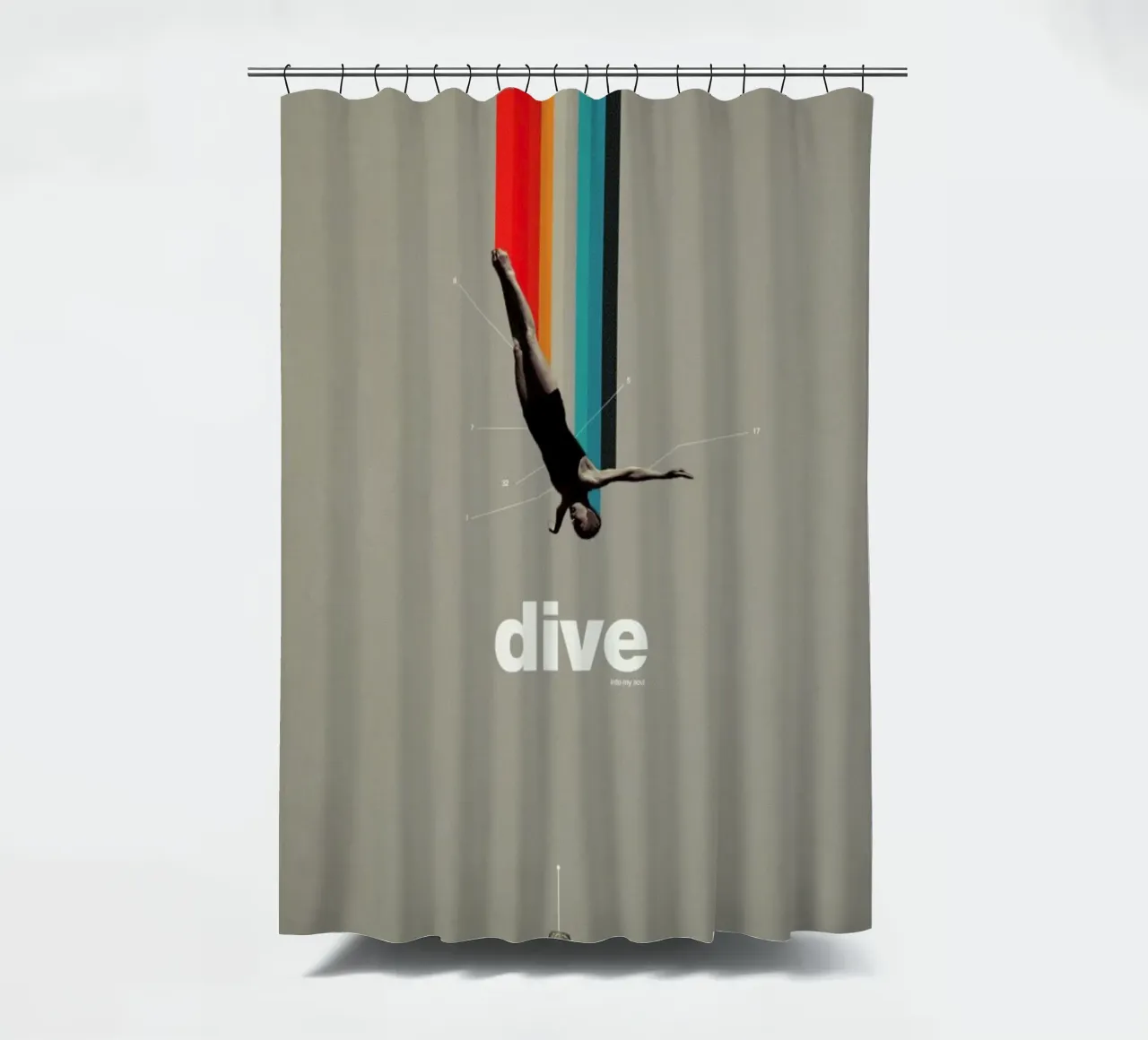 Dive Into My Soul shower curtain by Frank Moth