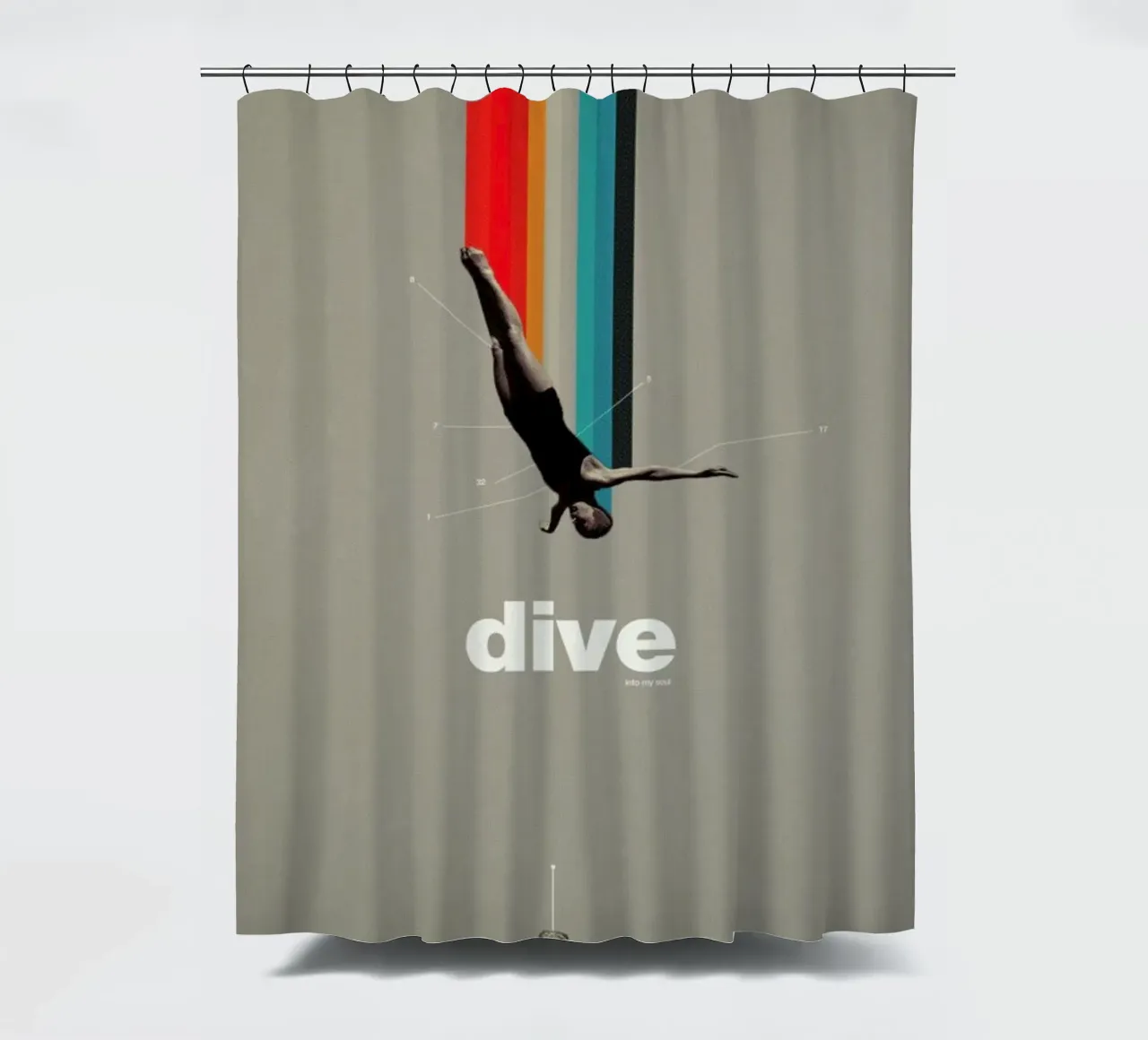 Dive Into My Soul shower curtain by Frank Moth