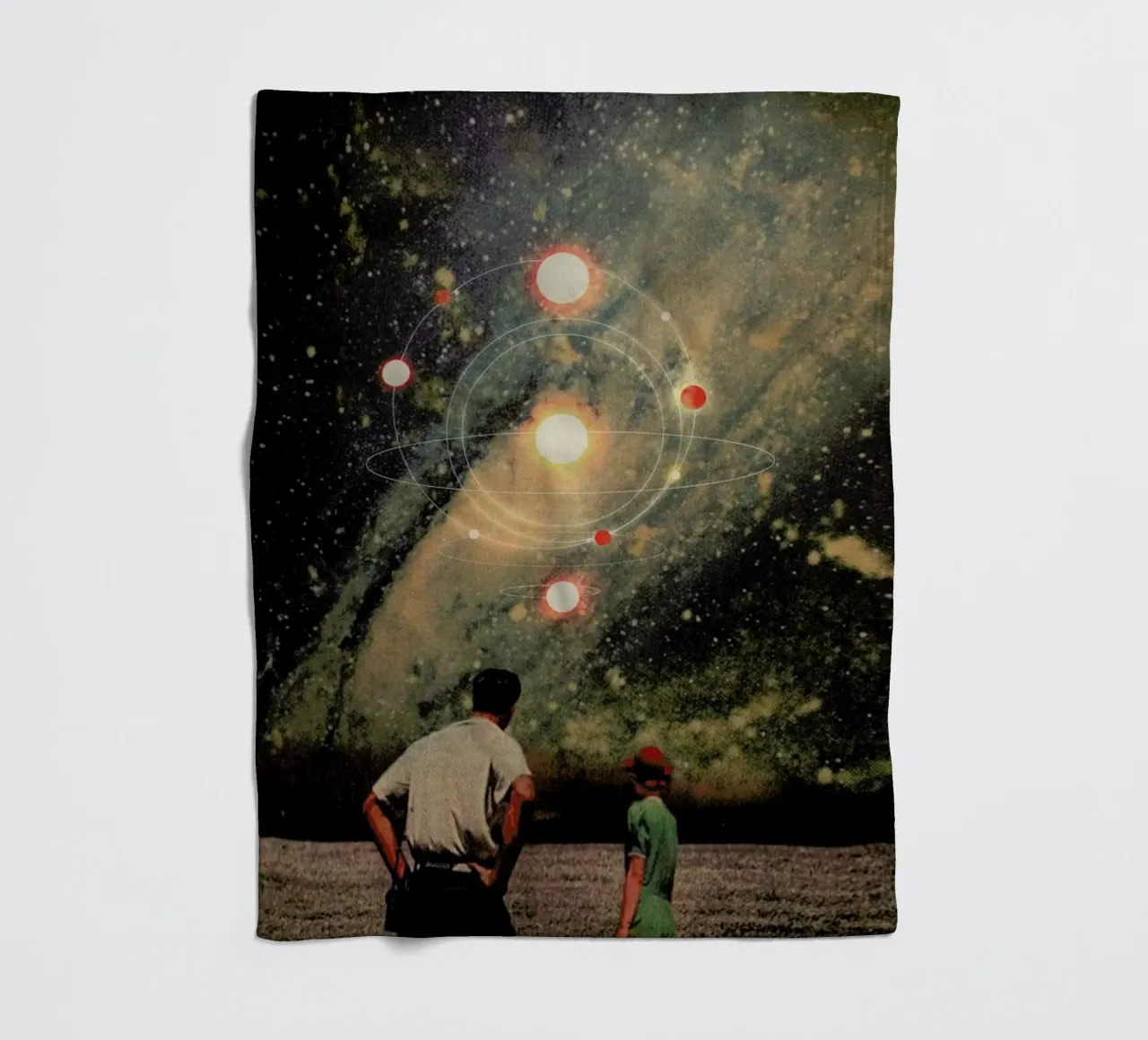 Light Explosions fleece blanket by Frank Moth