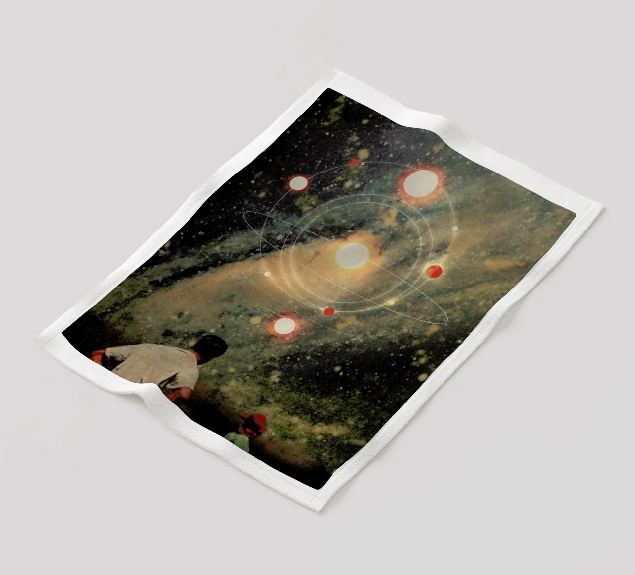 Light Explosions fleece blanket by Frank Moth