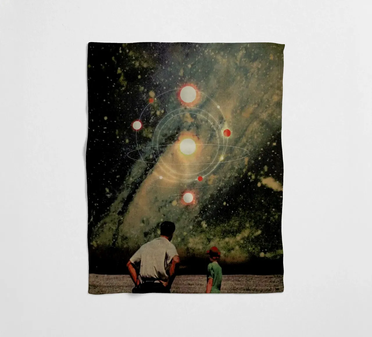 Light Explosions fleece blanket by Frank Moth