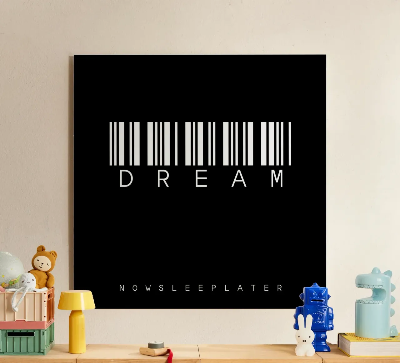 Barcode DREAM Black plexiglass da WordArt by Steffi