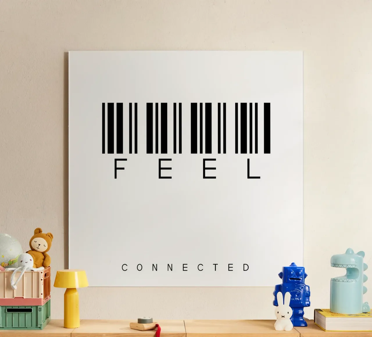 Barcode FEEL plexiglass da WordArt