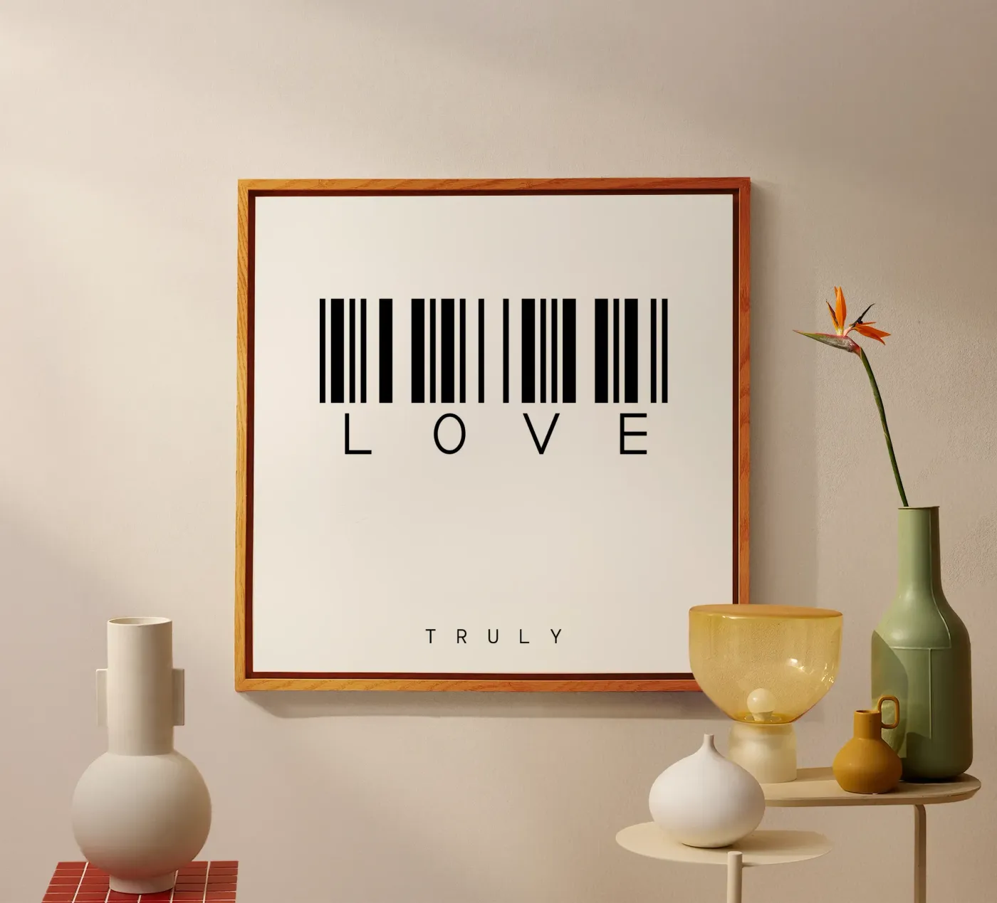 Barcode LOVE truly plexiglass da WordArt by Steffi