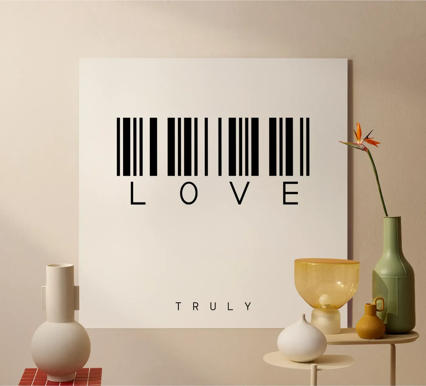 Barcode LOVE truly plexiglass da WordArt by Steffi