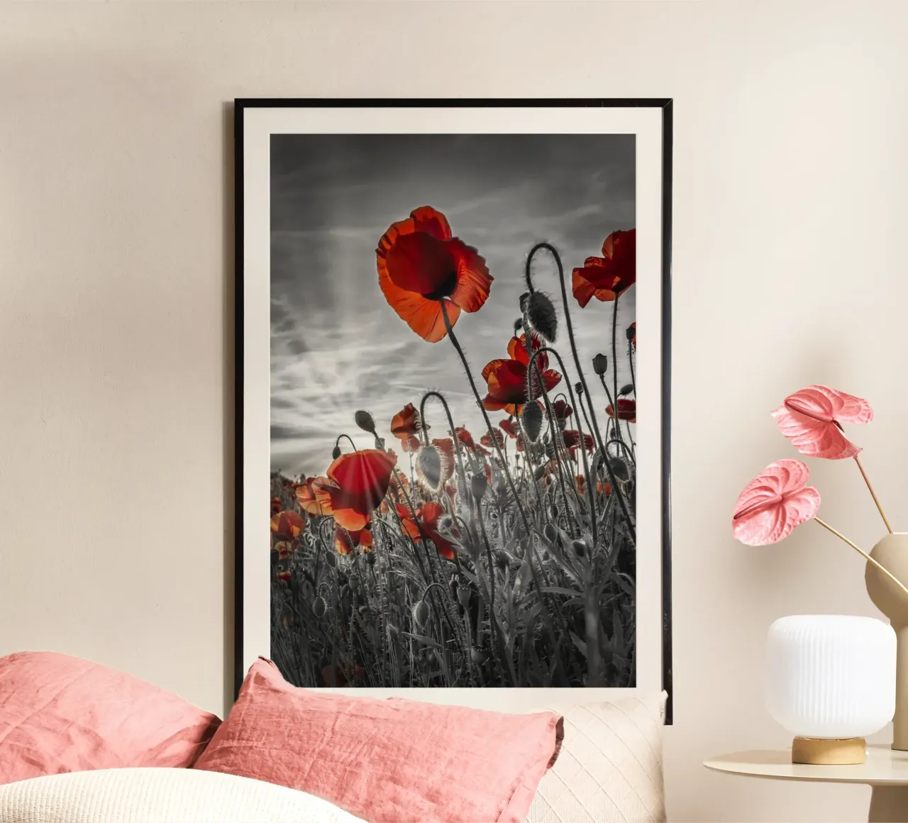 Faszination Mohnblumen | colourkey poster con telaio in alluminio da Melanie Viola