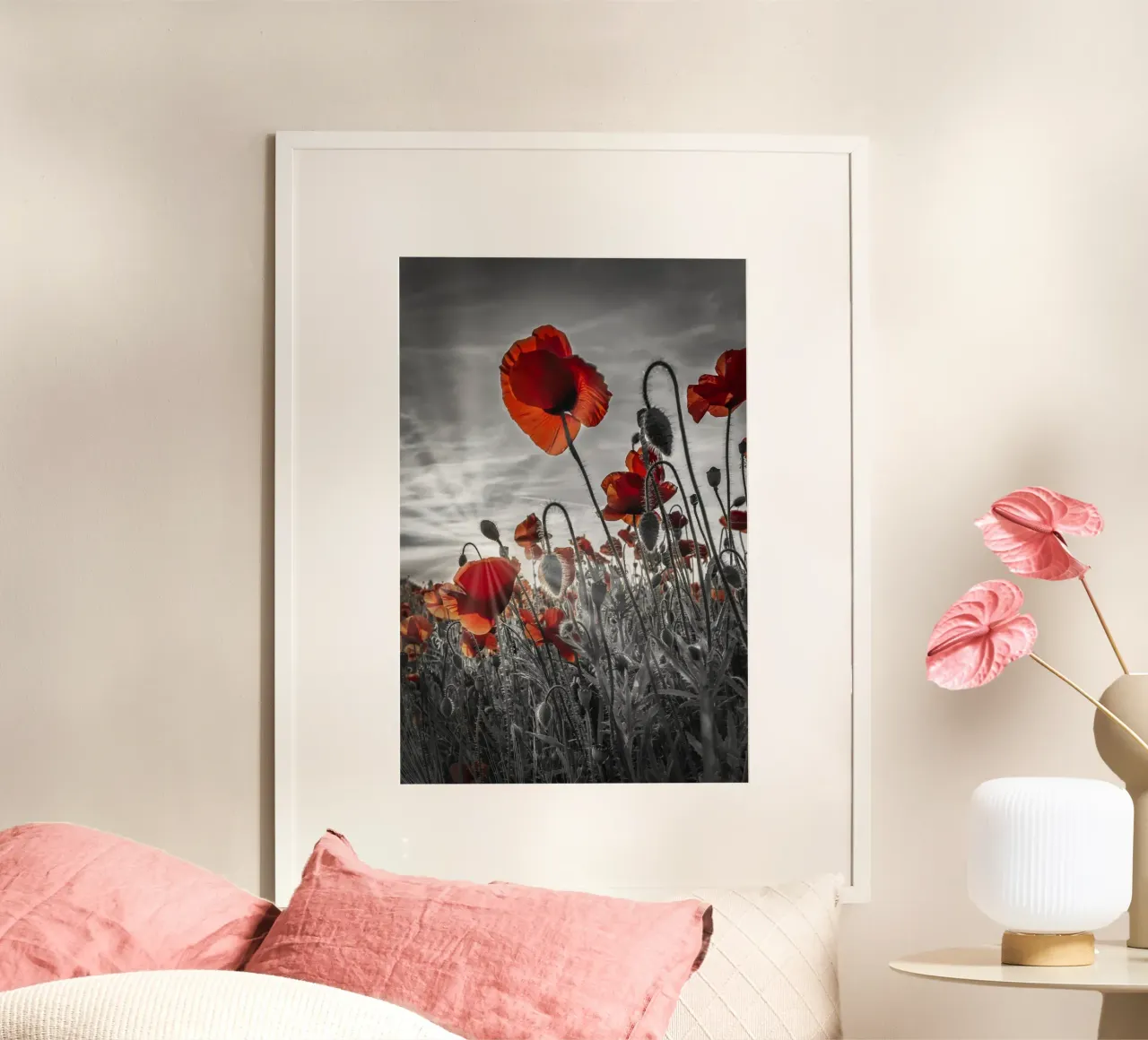 Faszination Mohnblumen | colourkey poster con telaio in alluminio da Melanie Viola