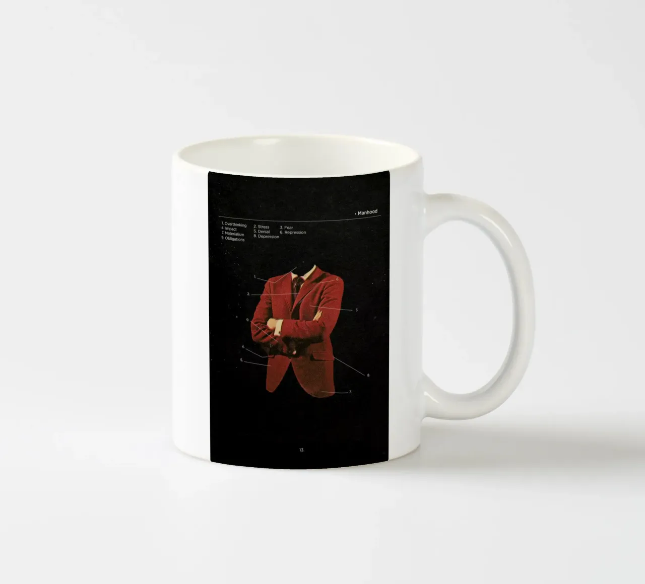 Manhood tazza in ceramica da Frank Moth