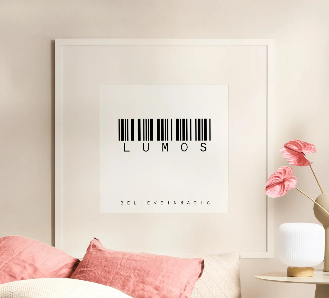 Barcode LUMOS poster da WordArt