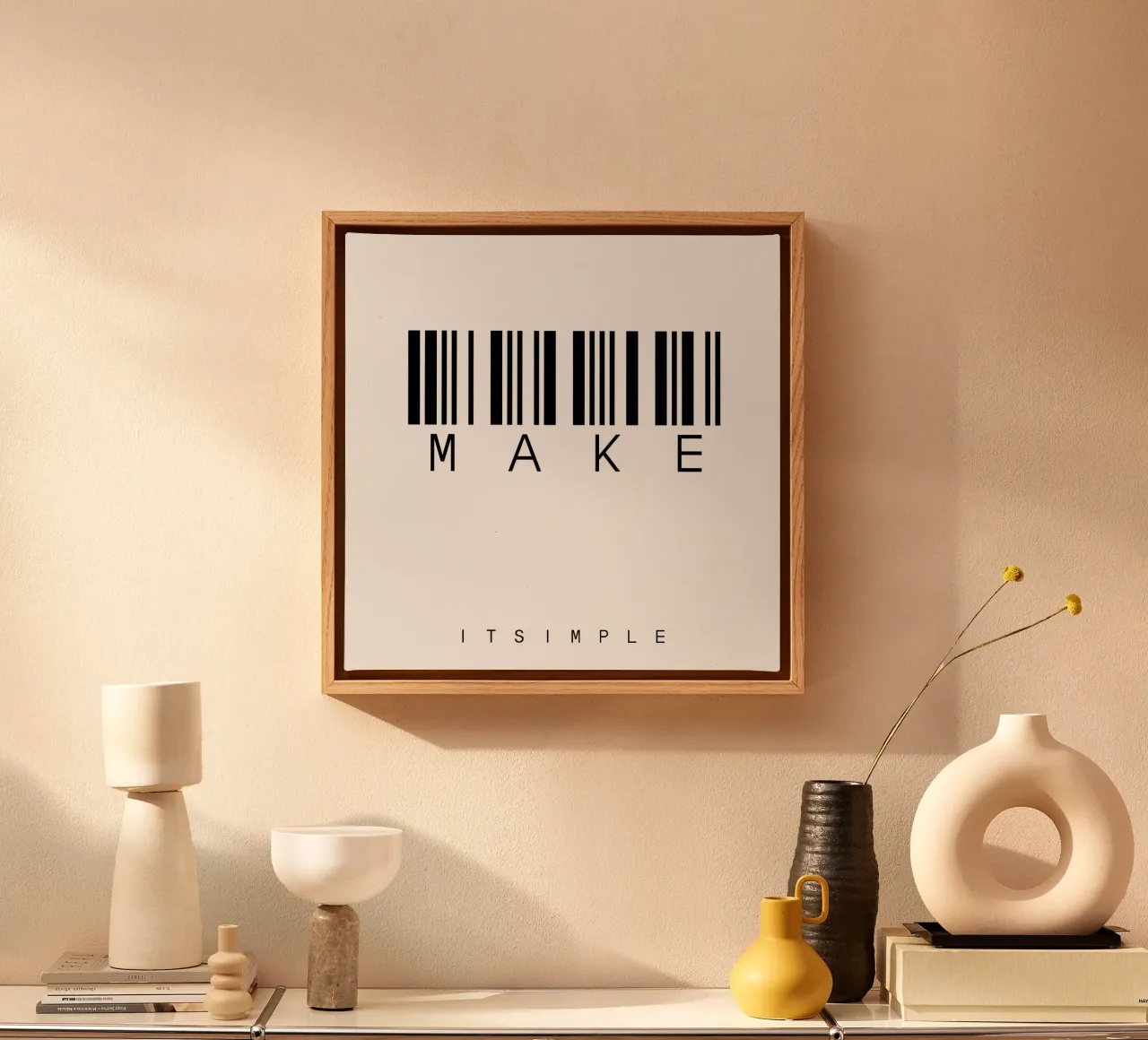 Barcode MAKE canvas by WordArt