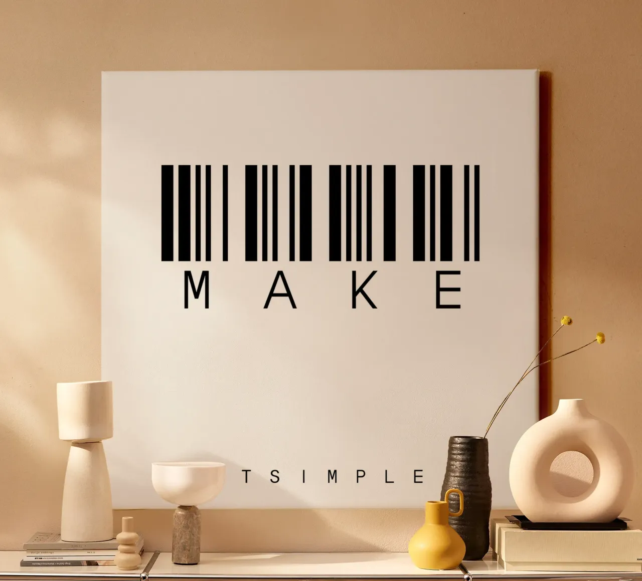Barcode MAKE canvas by WordArt