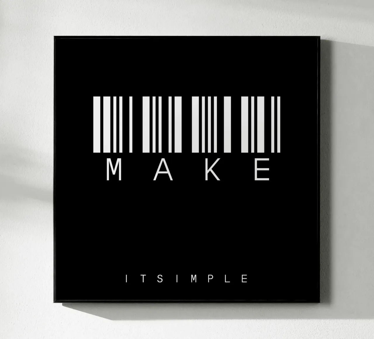 Barcode MAKE Black plexiglass da WordArt