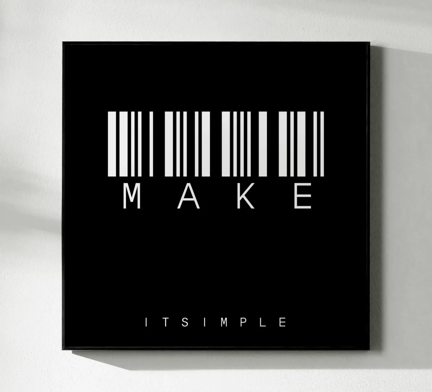 Barcode MAKE Black Acryl-Glas von WordArt by Steffi